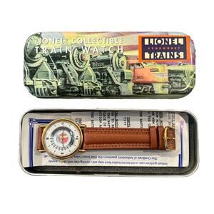 Lionel Train Animated Watch Original Tin box W/ Paperwork -New Battery! Works!